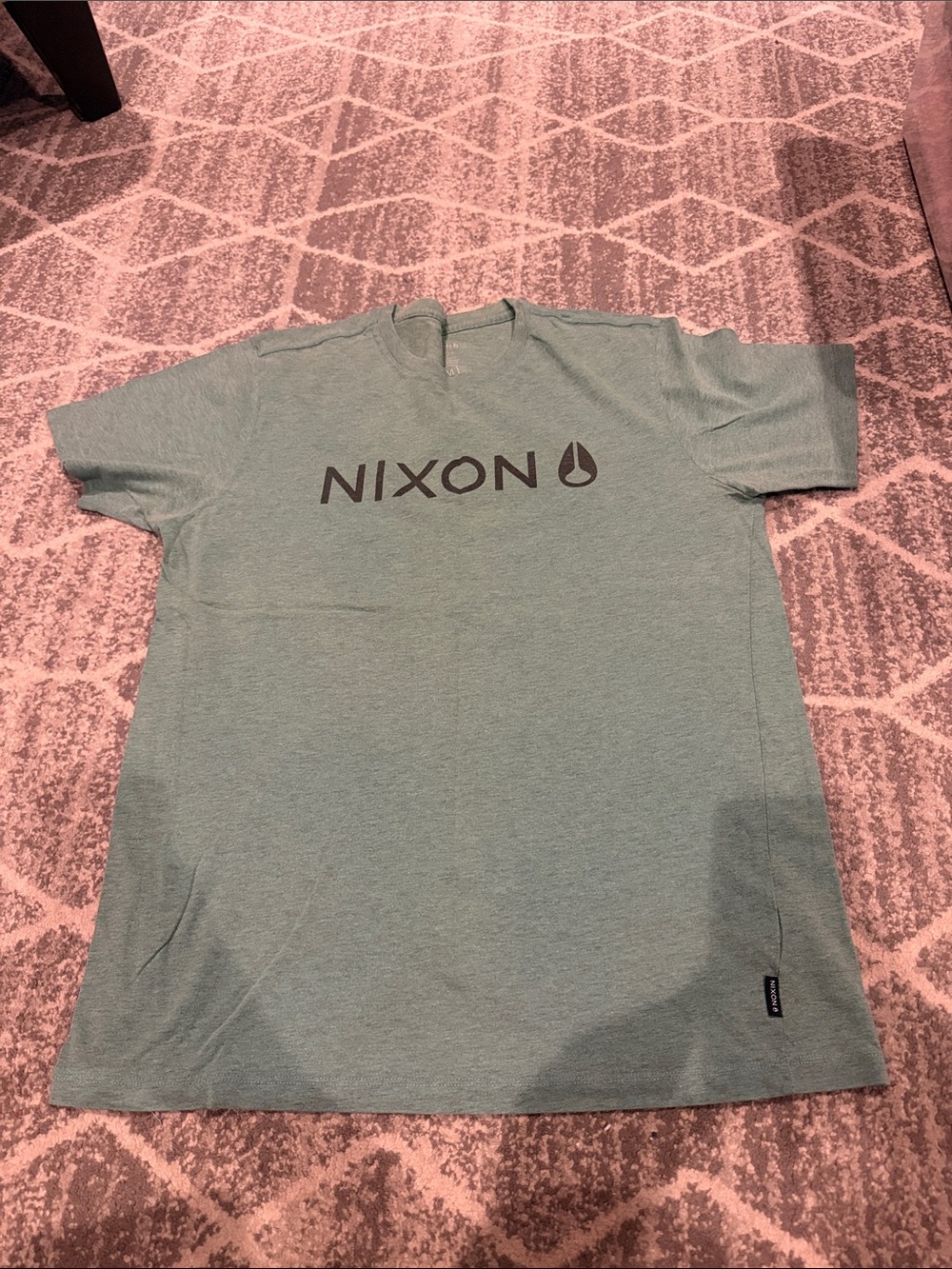 Nixon Heather Teal Short Sleeve Logo Tee